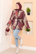 Bohemian Quilted Jacket with Pocket Details -18