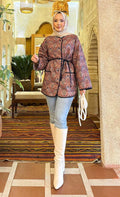 Bohemian Quilted Jacket with Pocket Details -21