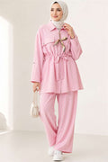 Pink Modal 2 Piece Set with Pockets and Waistband