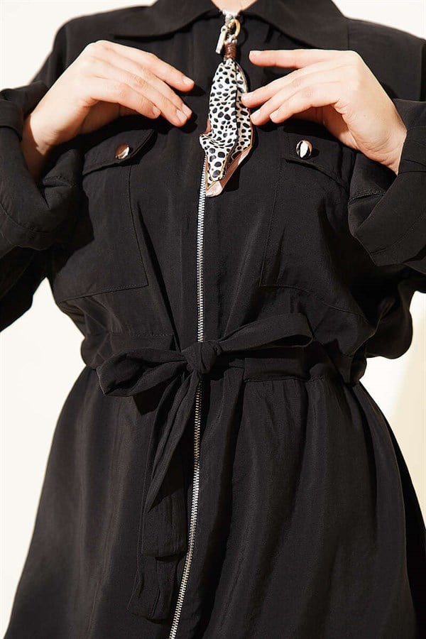 Black Modal 2 Piece Set with Pockets and Waistband