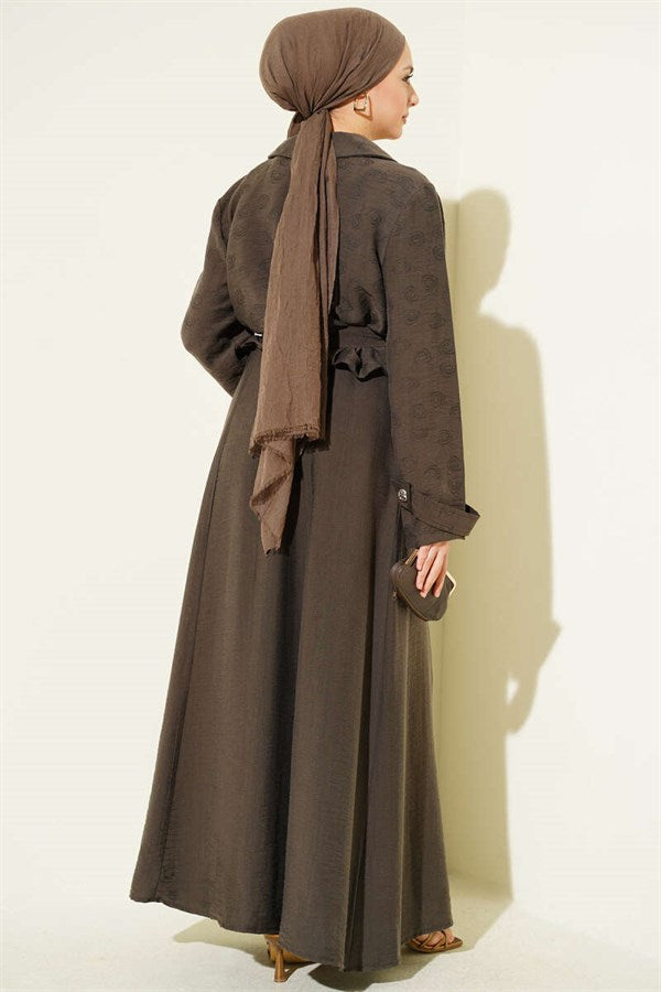 Tencel Vest 2 Piece Set with Pocket Flap and Belt, Mink