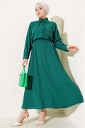 Pocket Stone Ruffle Skirted 2 Piece Set Green