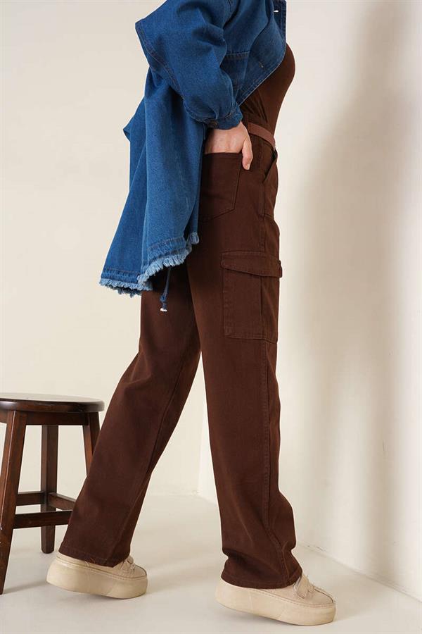 Pocket Cargo Trousers Chestnut