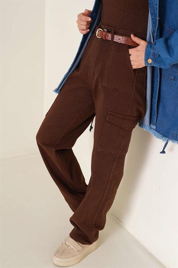 Pocket Cargo Trousers Chestnut