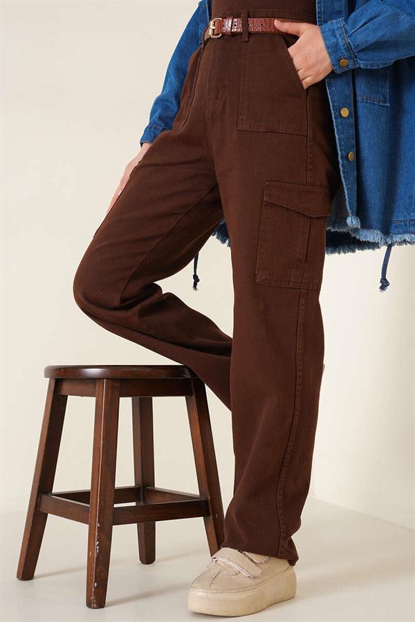 Pocket Cargo Trousers Chestnut