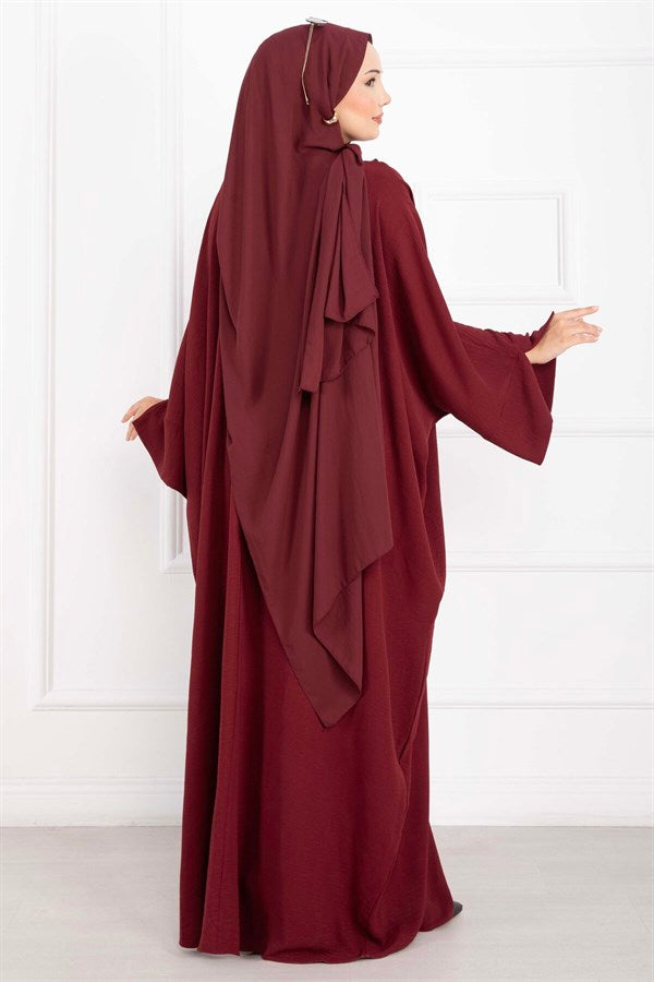 Ceyda Hijab Abaya Burgundy
