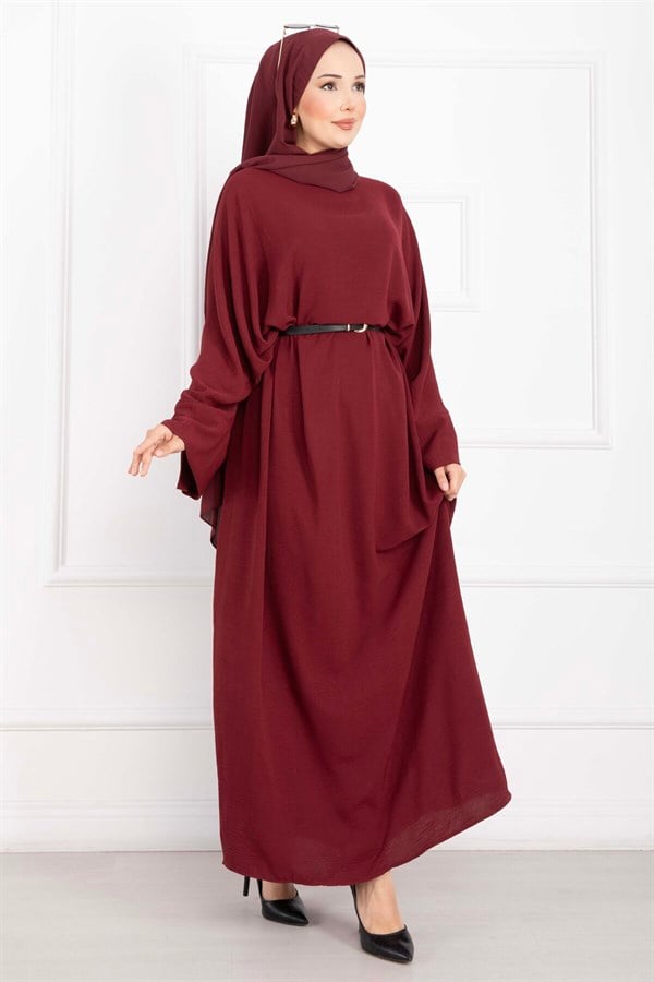 Ceyda Hijab Abaya Burgundy