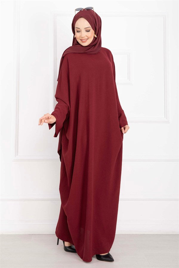 Ceyda Hijab Abaya Burgundy