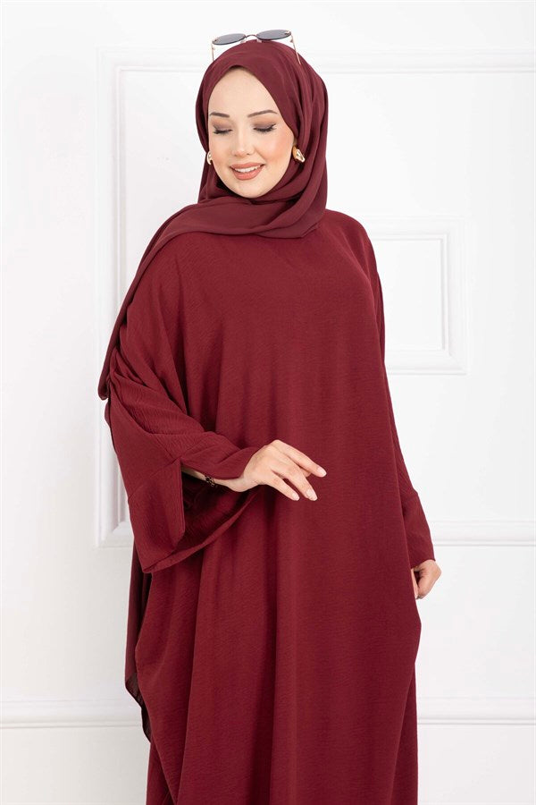 Ceyda Hijab Abaya Burgundy