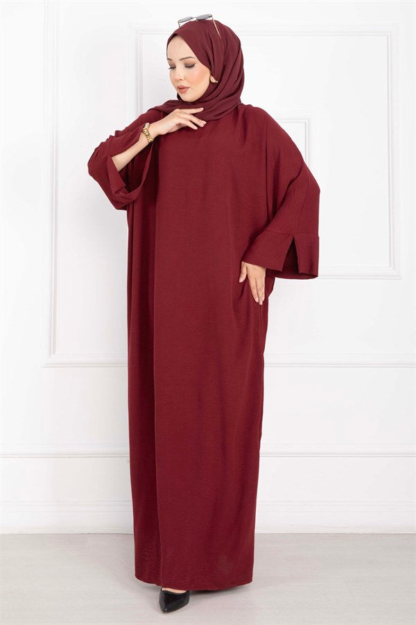 Ceyda Hijab Abaya Burgundy