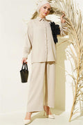 Floral Accessory Tunic 2 Piece Set Stone