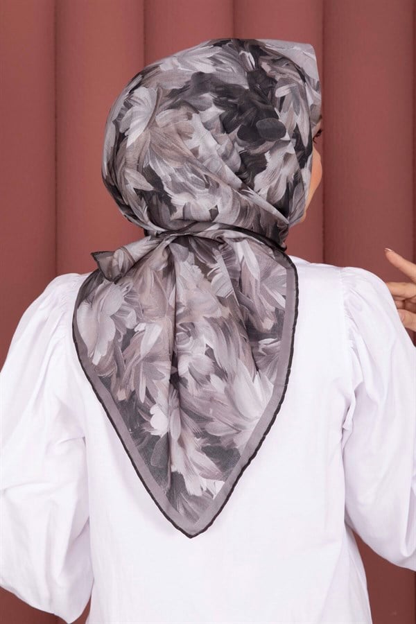 Floral Pattern Scarf Series, Smoke Gray