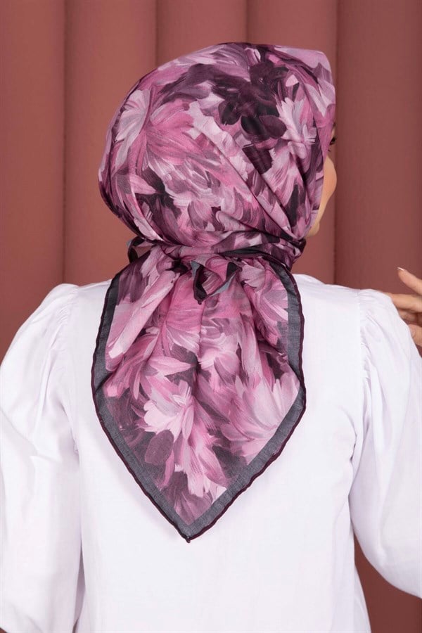 Floral Pattern Scarf Series Purple