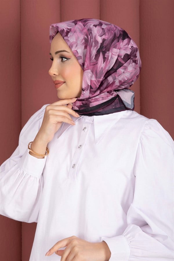 Floral Pattern Scarf Series Purple