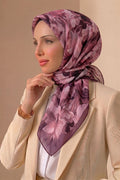 Floral Pattern Scarf Series, Plum