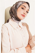 Floral Patterned Bamboo Kash Scarf Beige