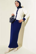 Floral Patterned Skirted Knitwear 2 Piece Set in Saks
