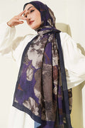 Floral Patterned Liva Crash Modal Scarf Parliament