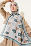 Floral Patterned Shawl Green