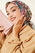 Floral Patterned Soft Scarf Mint