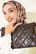 Floral Patterned Soft Scarf, Black