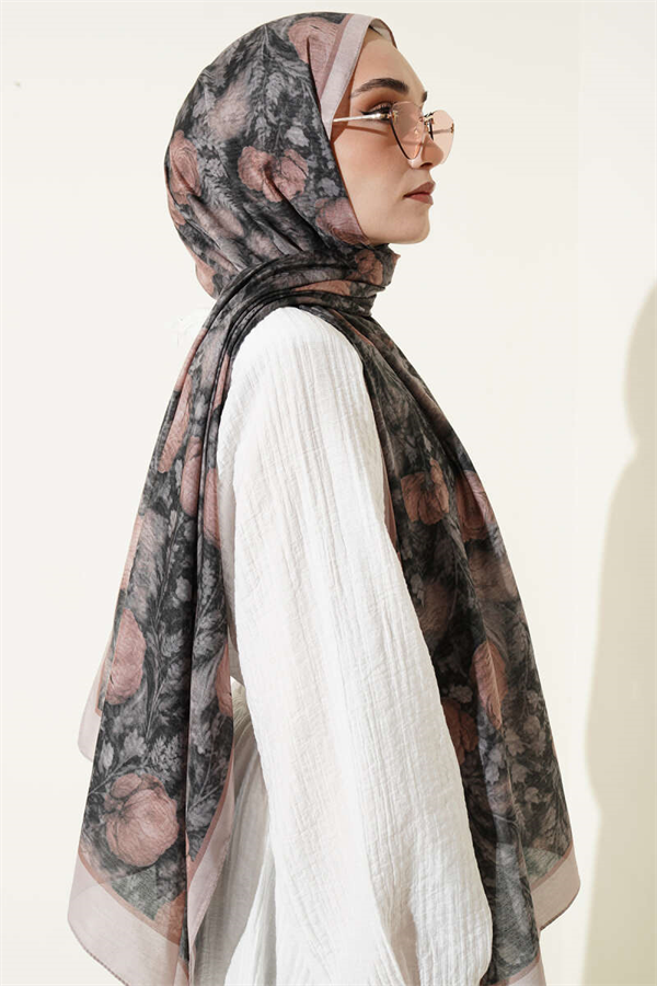 Floral Breeze Soft Shawl Stone