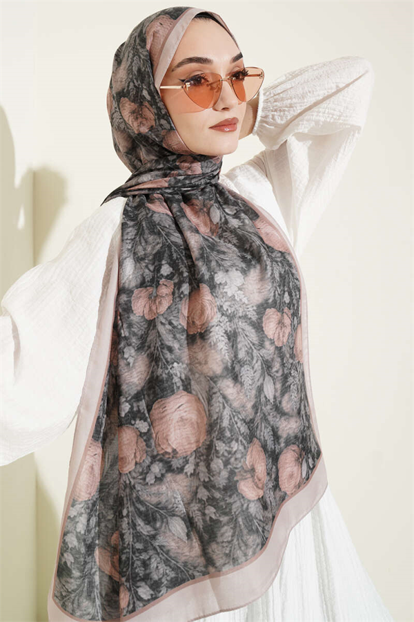Floral Breeze Soft Shawl Stone