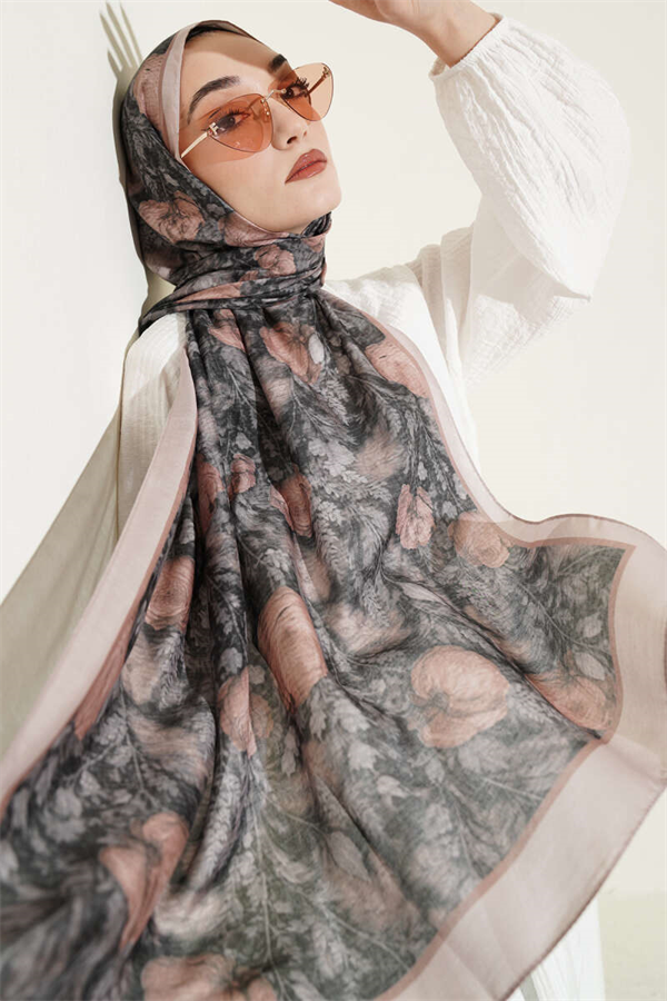 Floral Breeze Soft Shawl Stone