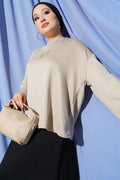 Floral Embroidered Loisha Blouse, Beige