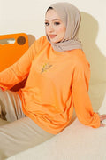 Floral Embroidered Loisha Blouse Orange