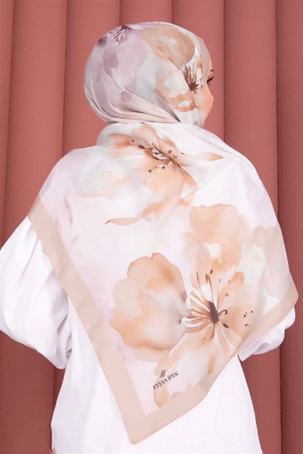 Floral Pattern Shawl Series Beige
