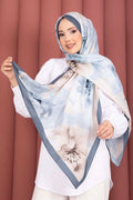 Floral Motif Shawl Series Grey