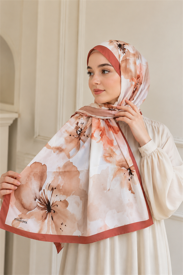 Floral Motif Shawl Series, Rose Pink