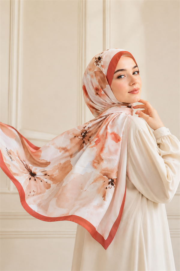 Floral Motif Shawl Series, Rose Pink