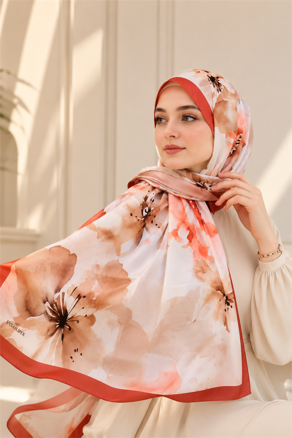 Floral Motif Shawl Series, Rose Pink