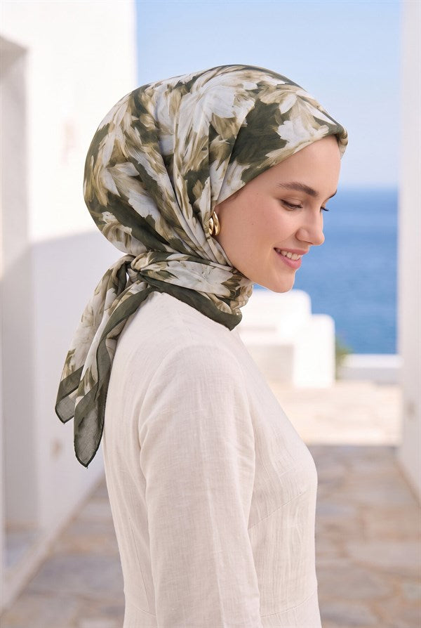 Floral Scarf Series Khaki