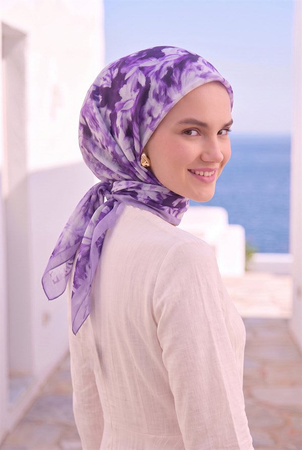 Floral Scarf Series Lilac