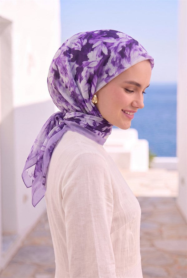 Floral Scarf Series Lilac