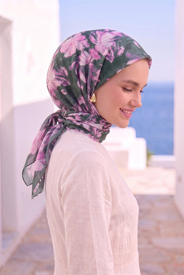 Floral Scarf Series Emerald