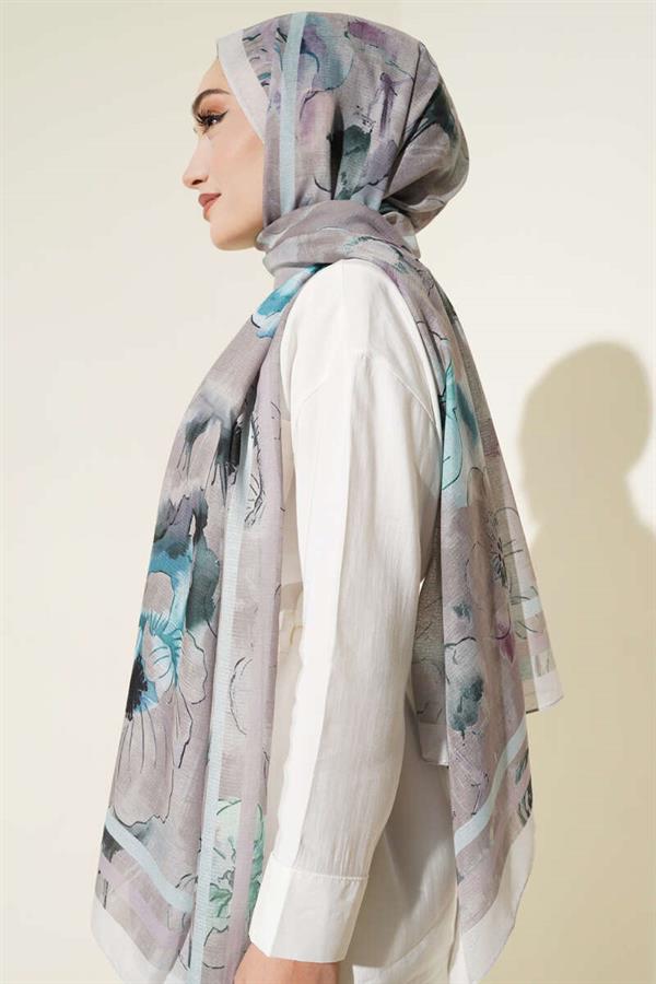 Shawl Stone with Floral Stripe Transition Detail