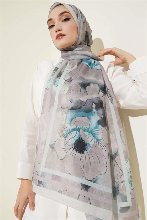 Shawl Stone with Floral Stripe Transition Detail