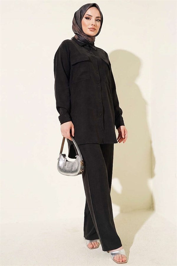 Double Pocket Basic 2 Piece Set Black