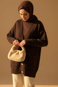 Double Pocket Buttoned Knitwear Cardigan Brown