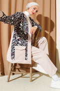 Double Pocket Leopard Print 2 Piece Set Beige