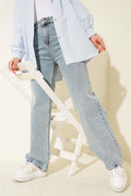 Double Pocket Palazzo Jeans Light Snow