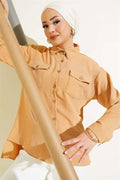 Double Pocket Wooden Buttoned Shirt Biscuit