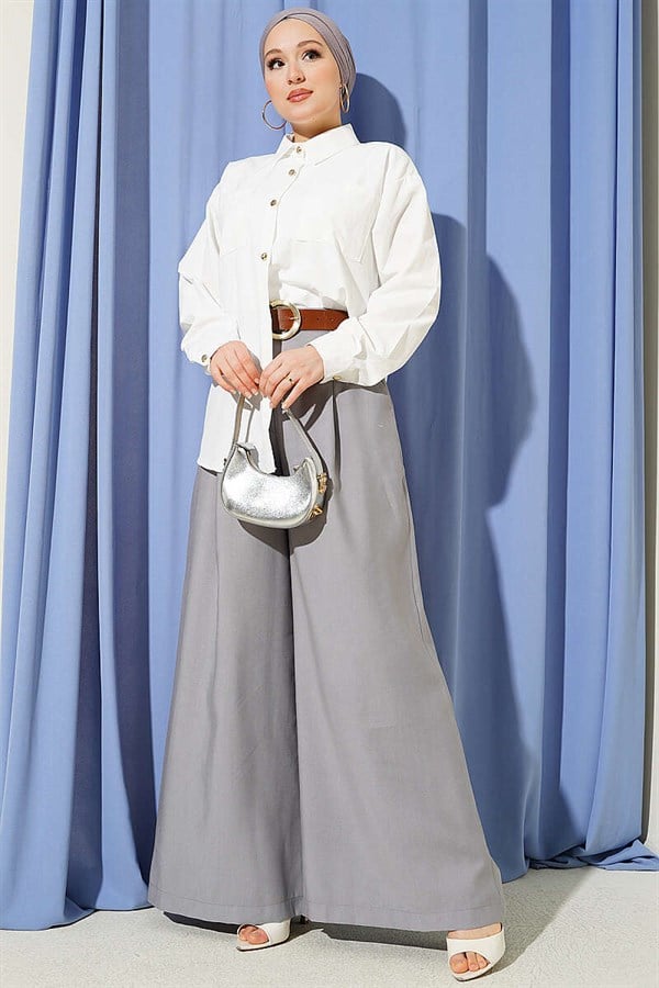Double Pocket Terrycotton Shirt, Ecru