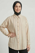 Double Striped Shirt Beige