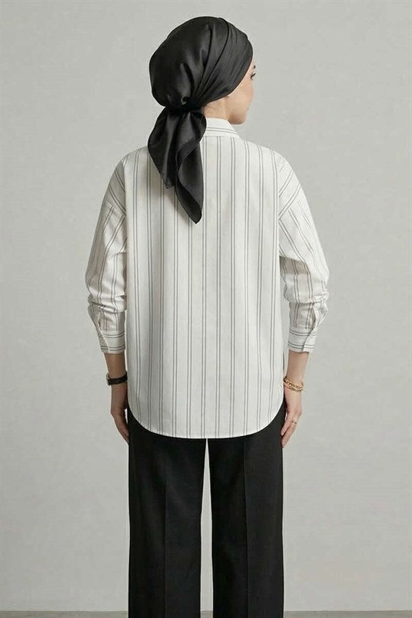 Double Striped Shirt White