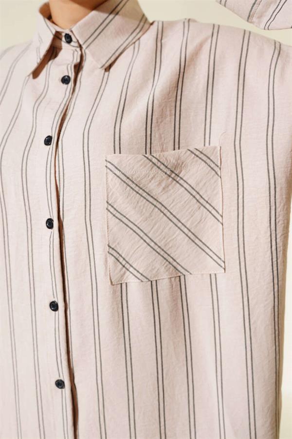Double Striped Tunic Beige